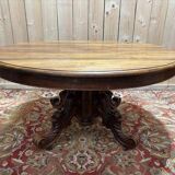 Table à manger ovale à pied centrale époque Napoléon III