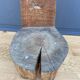 Brutalist africanizing wooden stool carved in the xxth mass