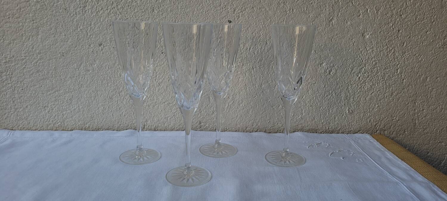 Set de 4 flûtes cristal