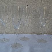 Set of 4 crystal flutes