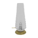 Glass and brass lamp