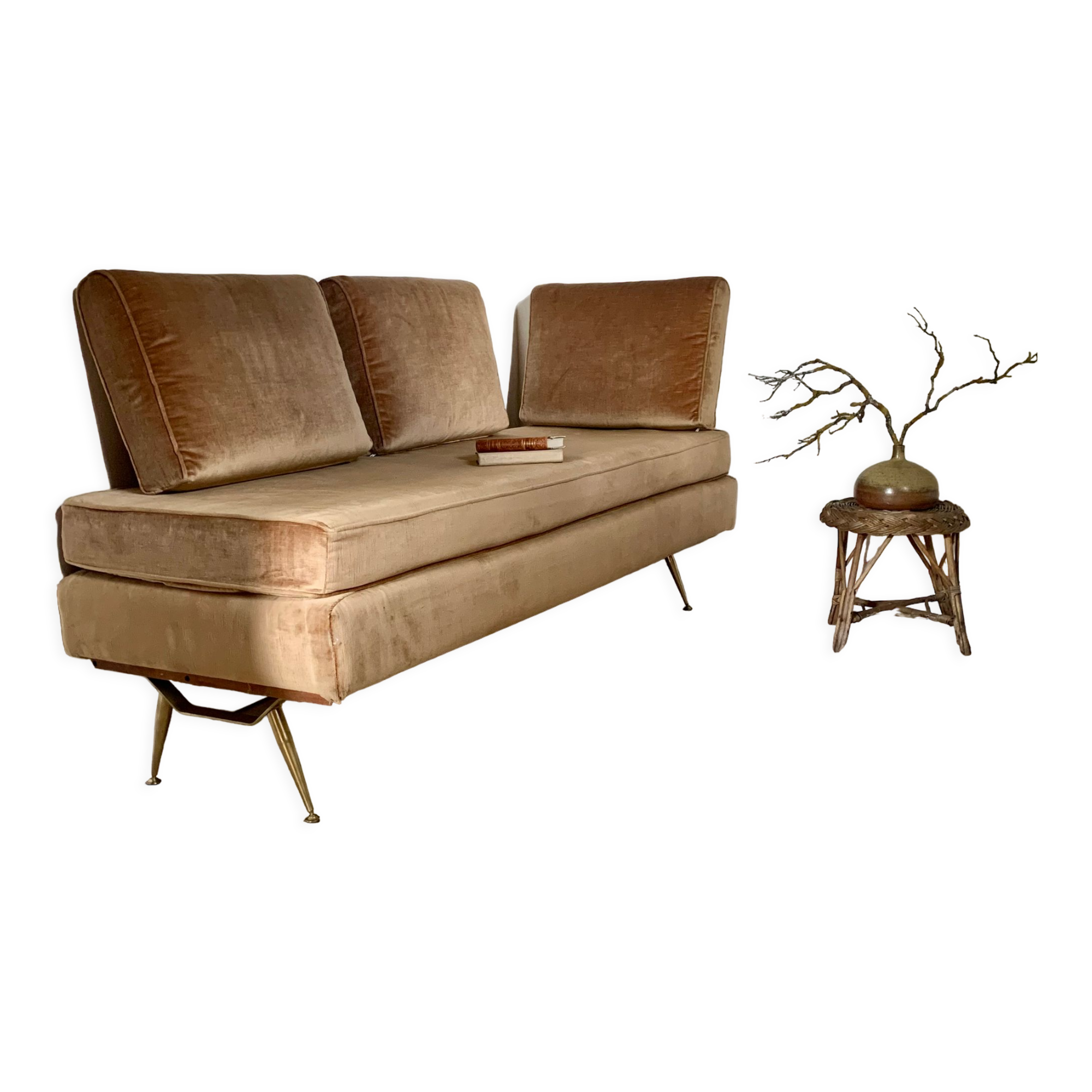 Sofa bed daybed vintage velvet