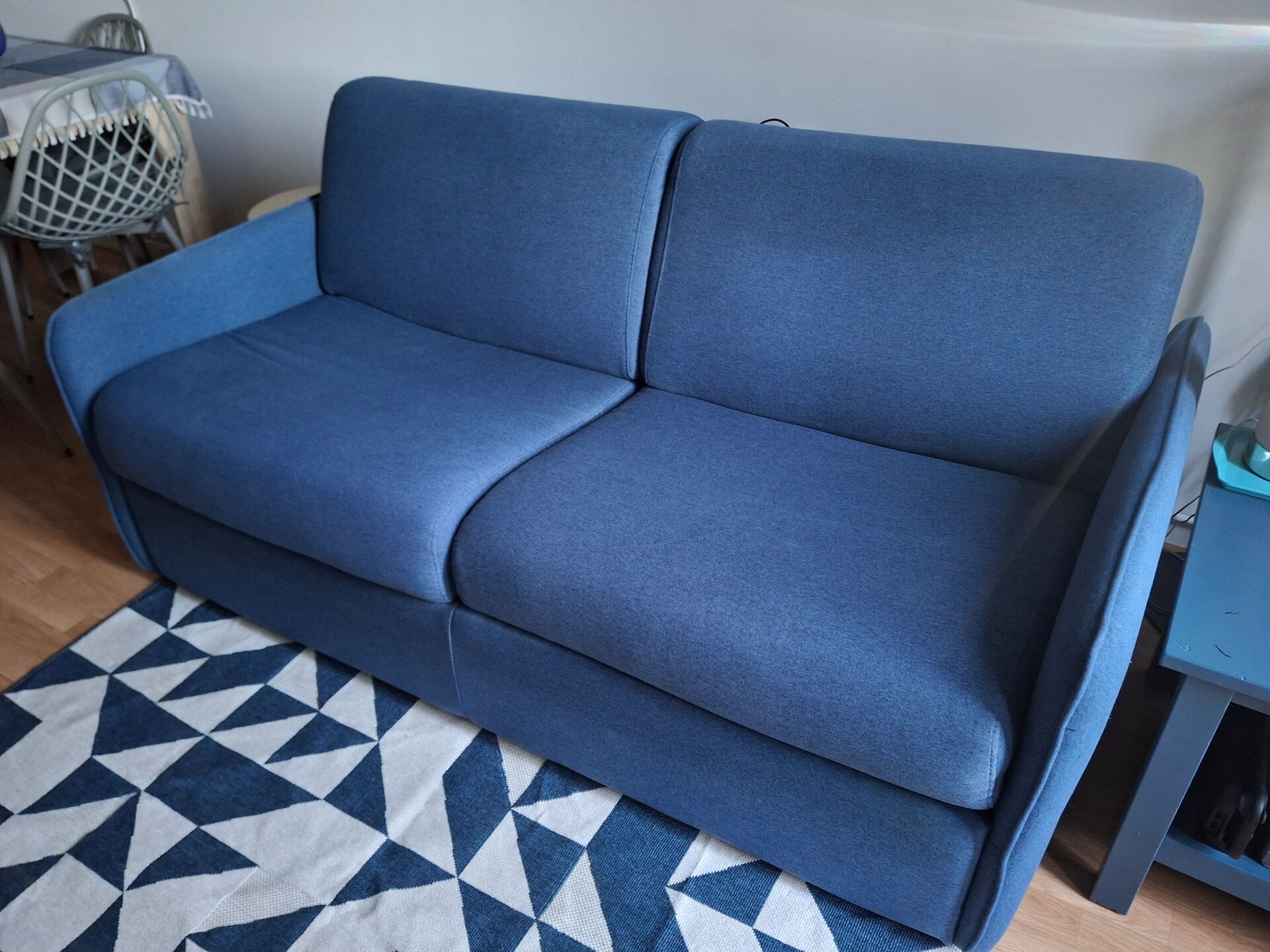 Sofa bed / convertible habitat – sleeping area 140cm – blue