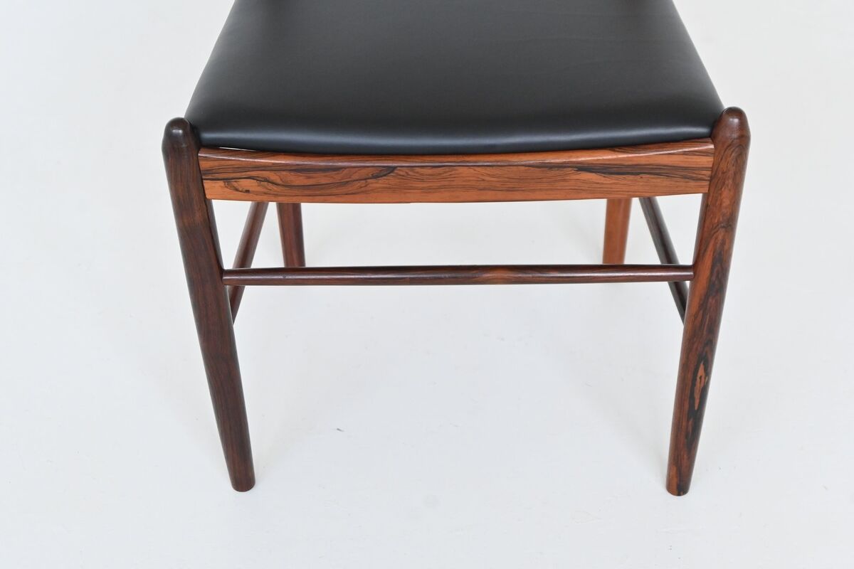 H. Vestervig Eriksen set of nine dining chairs rosewood Tromborg Denmark 1960