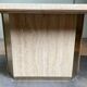 Dining table in travertine and brass. French work. Around 1970.