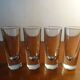 4 high glasses Heavy bullet glass Carlo Moretti Italy 1980 signed