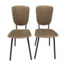 Pair of 60s taupe chairs