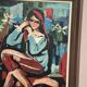Original Swedish Oil on Canvas - "Portrait of a Young Woman" by M. Costa - Signed - Vintage and Framed - 82.5 × 67.3 cm