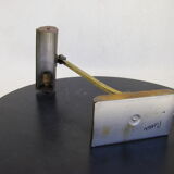 Brass desk lamp with swivel lampshade