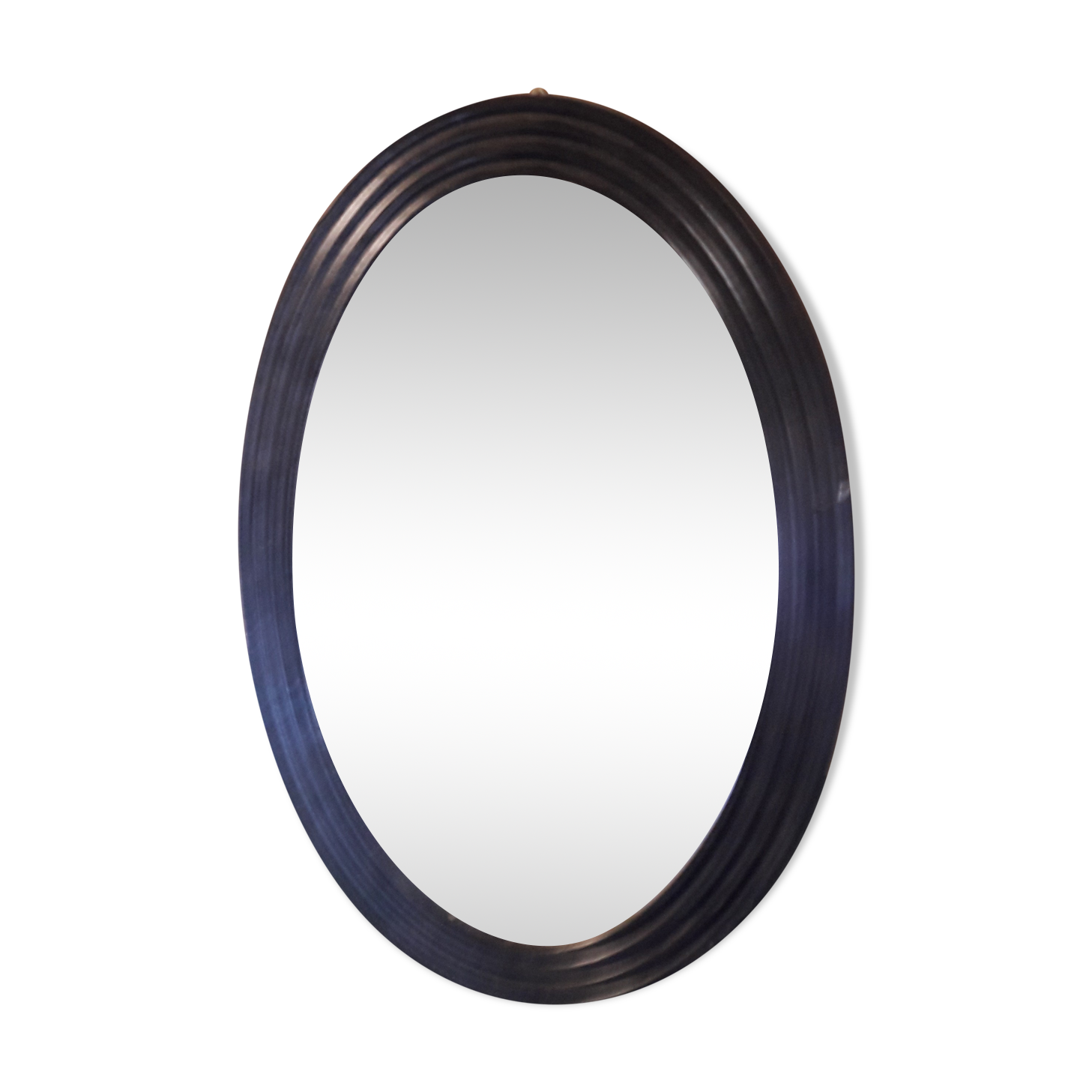 Oval mirror wood