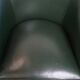 Set of 2 Green Cowhide Leather and Wooden Side/Dining/Office Chairs