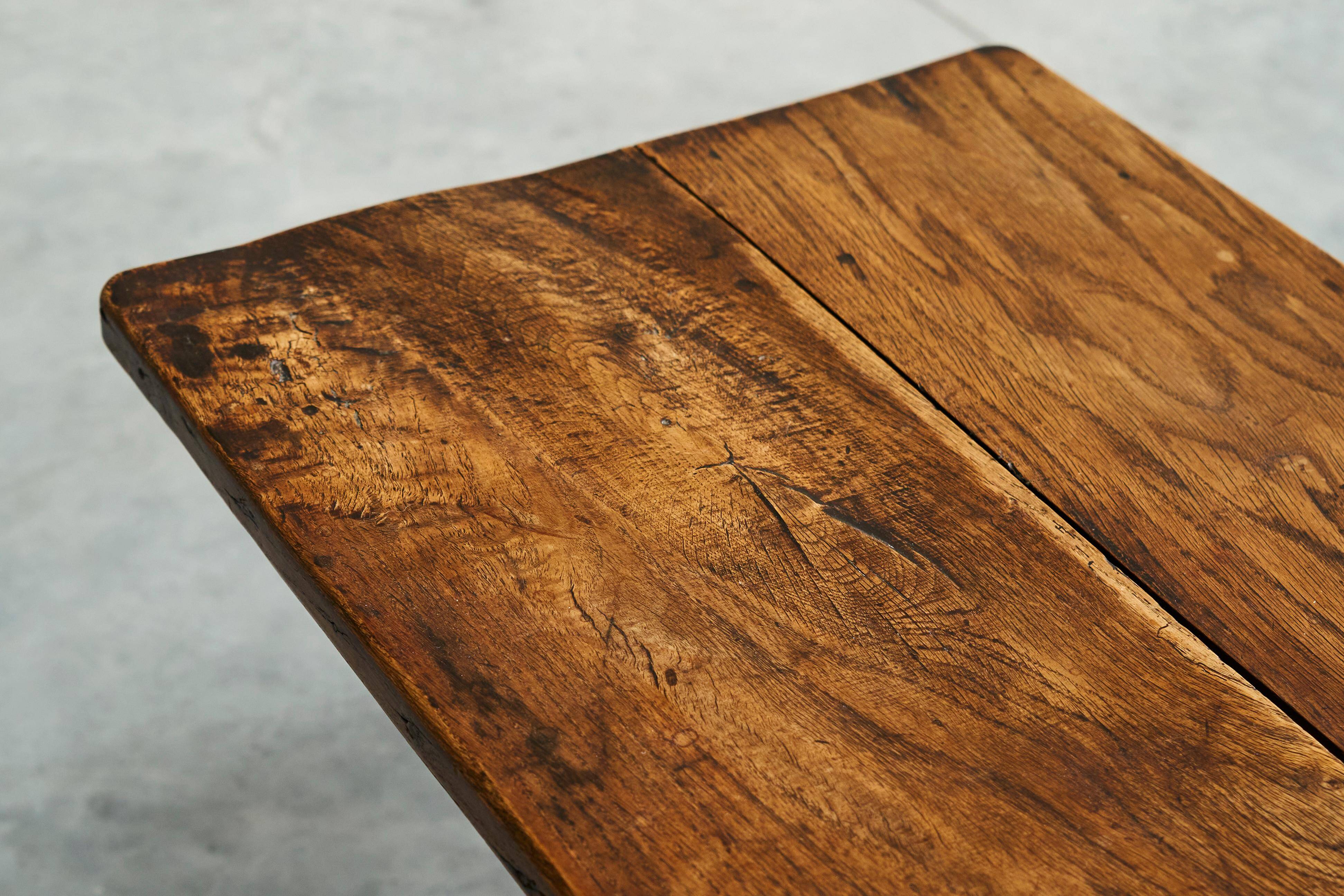 Wabi Sabi style side table in solid oak