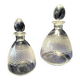 2 ENGRAVED GLASS LIQUOR CARAFES FROM THE 1930s-1940s