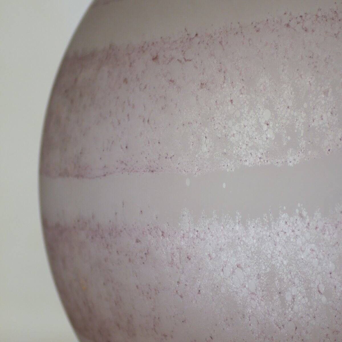 Grande lampe de table en verre de Murano satiné et corrodé Swirl de VeArt, années 80.