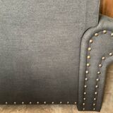3-seater flannel upholstered sofa.