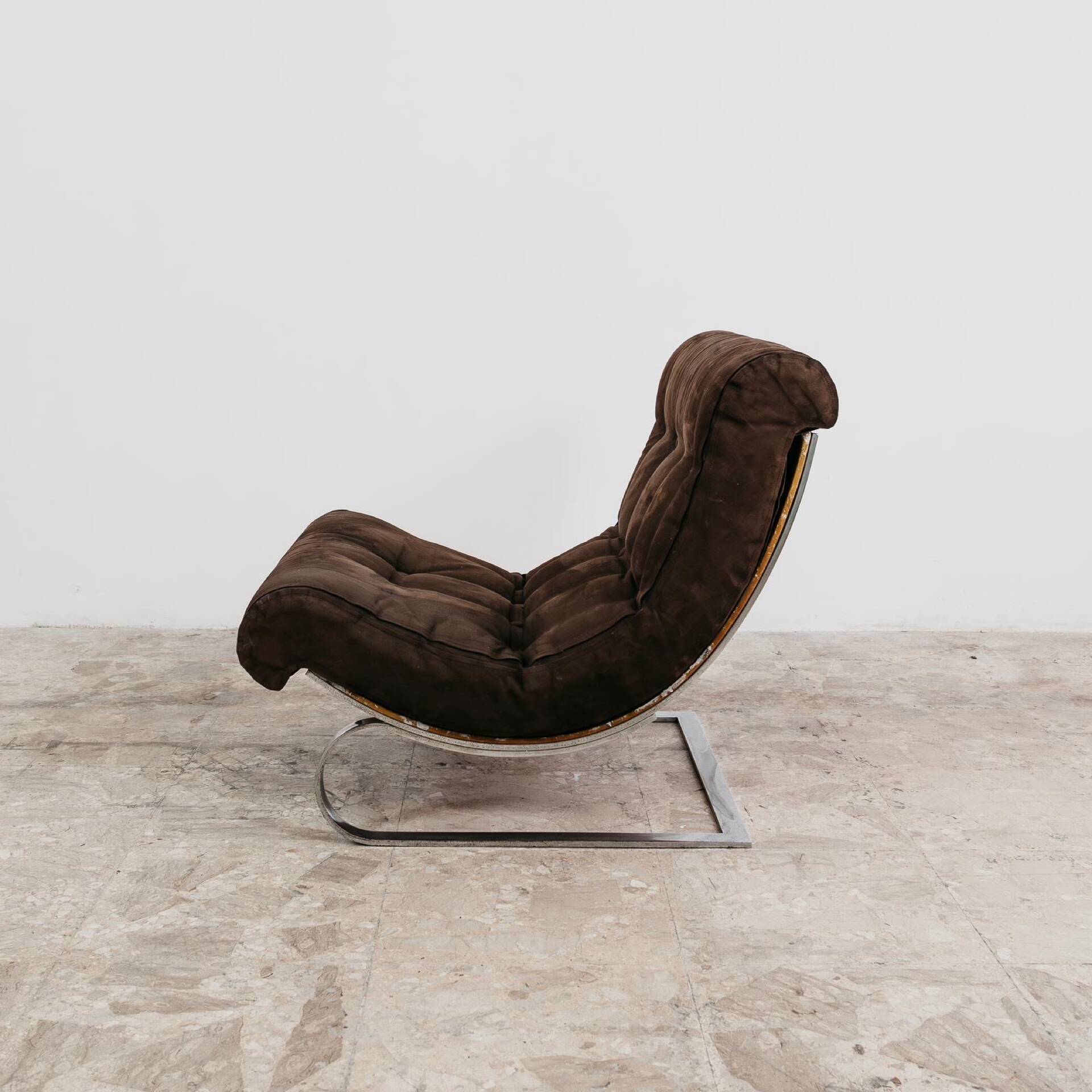 Renato Balestra Cinova 1973 Poltrona Design Acciaio Cromato Modernaria