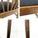 Lot de 2 chaises vintage Mid-Century dossier à barreaux bois massif design