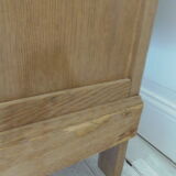 Vintage shallow oak sideboard, 2 drawers, 2 doors, 1 shelf.