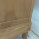 Vintage shallow oak sideboard, 2 drawers, 2 doors, 1 shelf.
