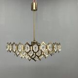 1960s Faceted Glass Chandelier by Jaroslav Bejvl for Kamenicky Senov