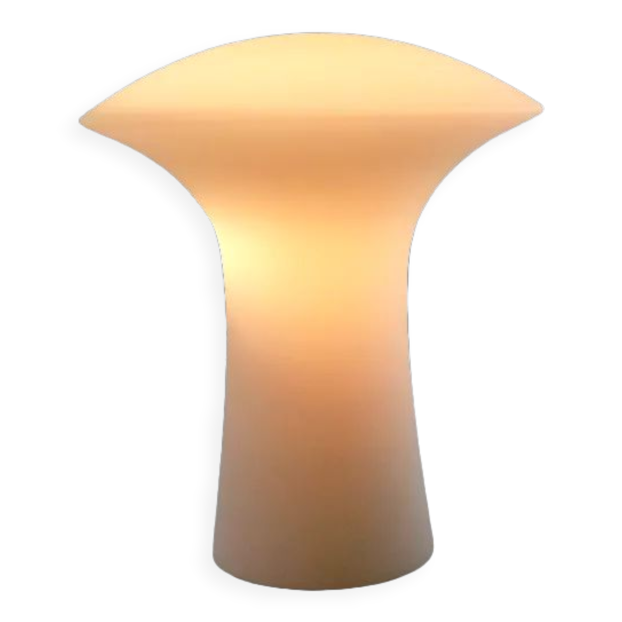 Milk glass mushroom lamp