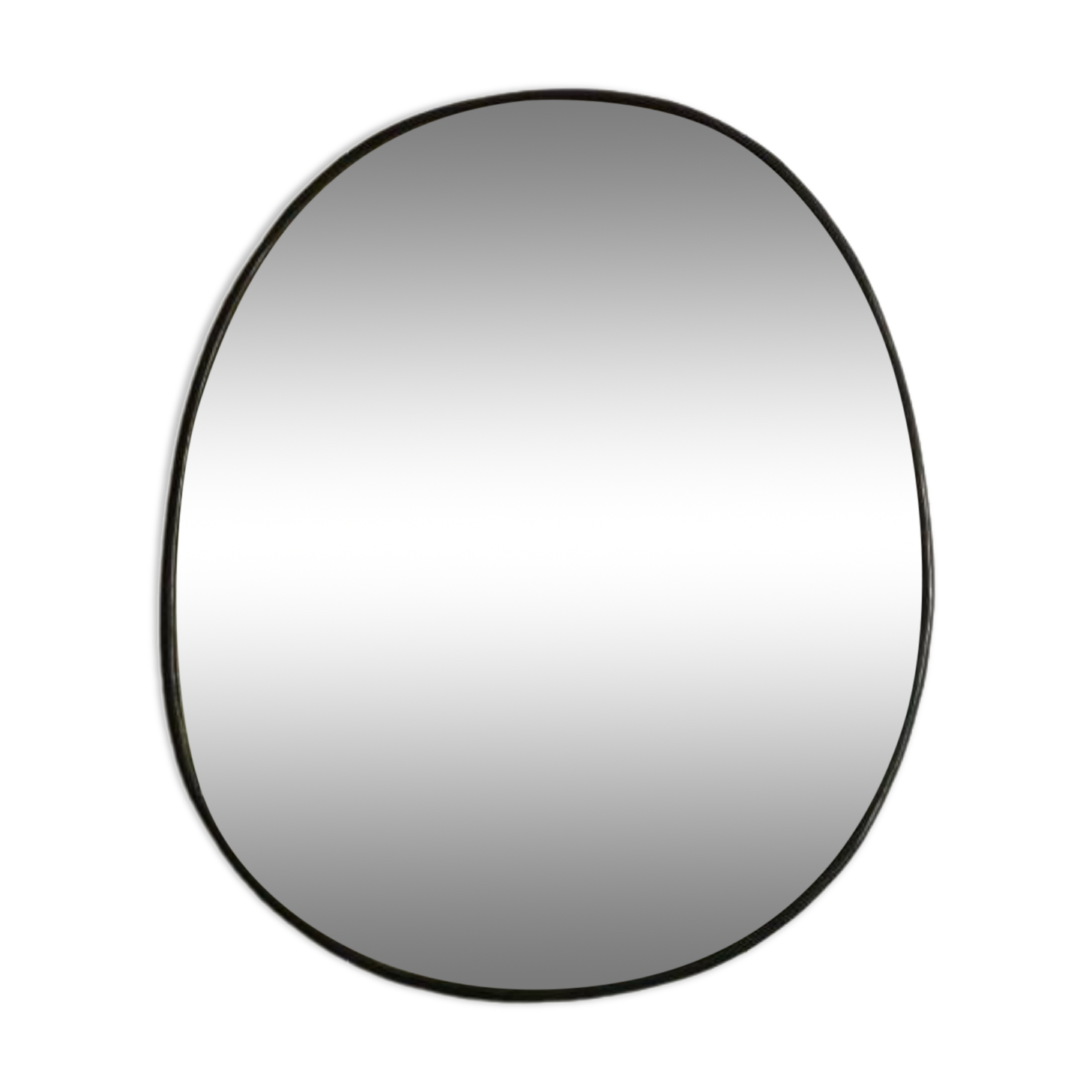 Round charcoal mirror 31 cm