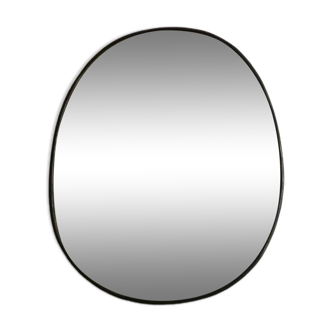 Round charcoal mirror 31 cm