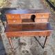 Oak tiered desk