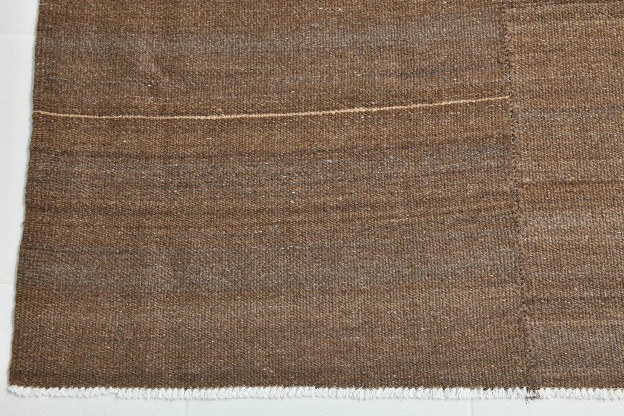 7x11 Brown Turkish Large Kilim Rug, Ethnic Patterned Rug, 221x331 Cm
