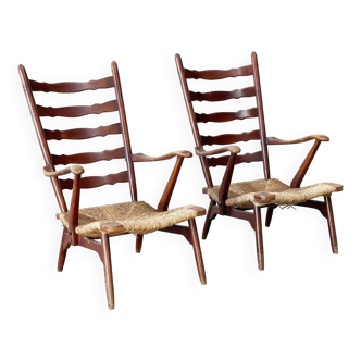 Rare ensemble de chaises longues Dester Gueldre