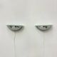 Pair of post modern wall lamps chrome and glass , 1980s