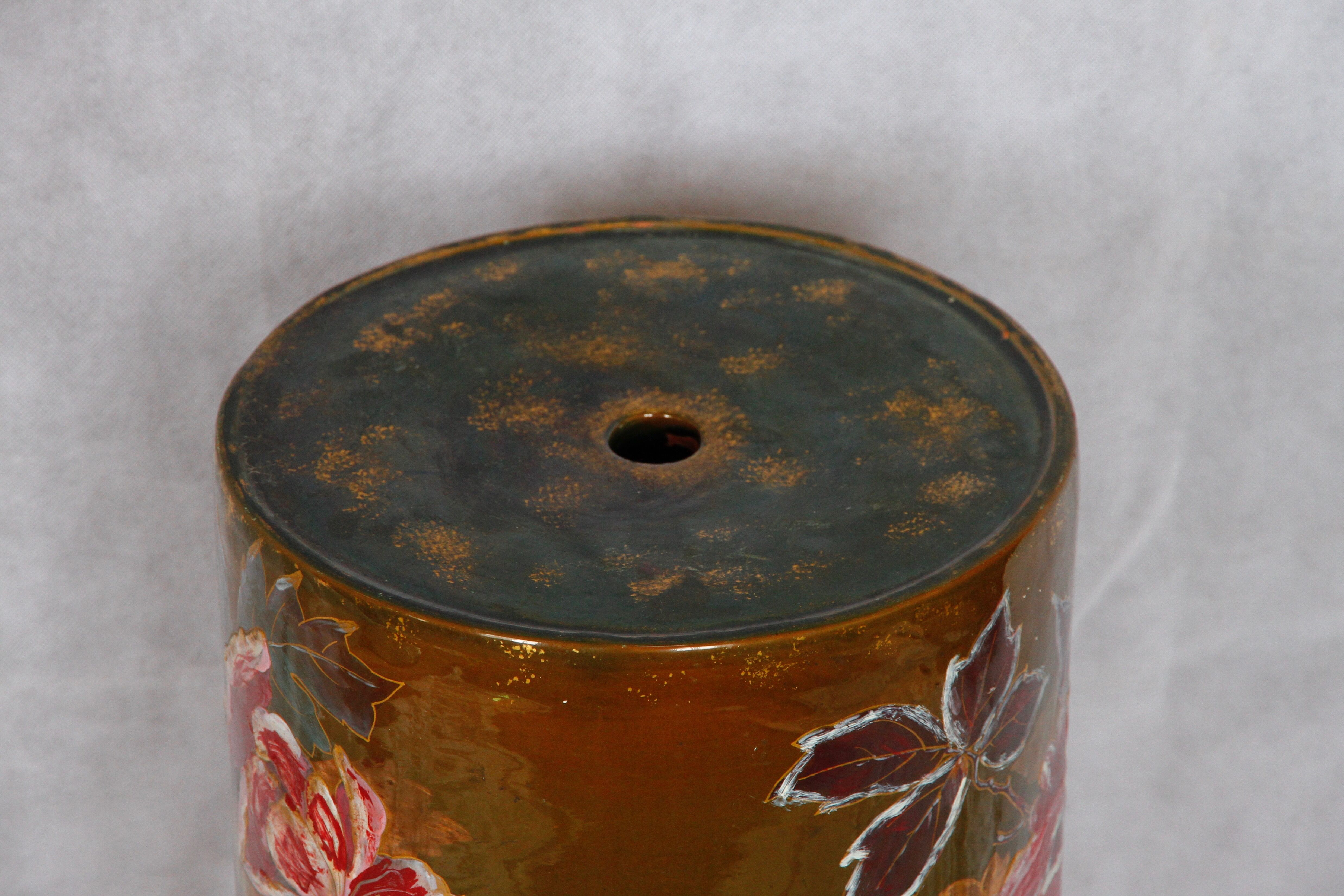 Truncated column / glazed terracotta harness, 20th century