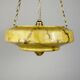 Art Deco pendant lamp in yellow glass, 1930s
