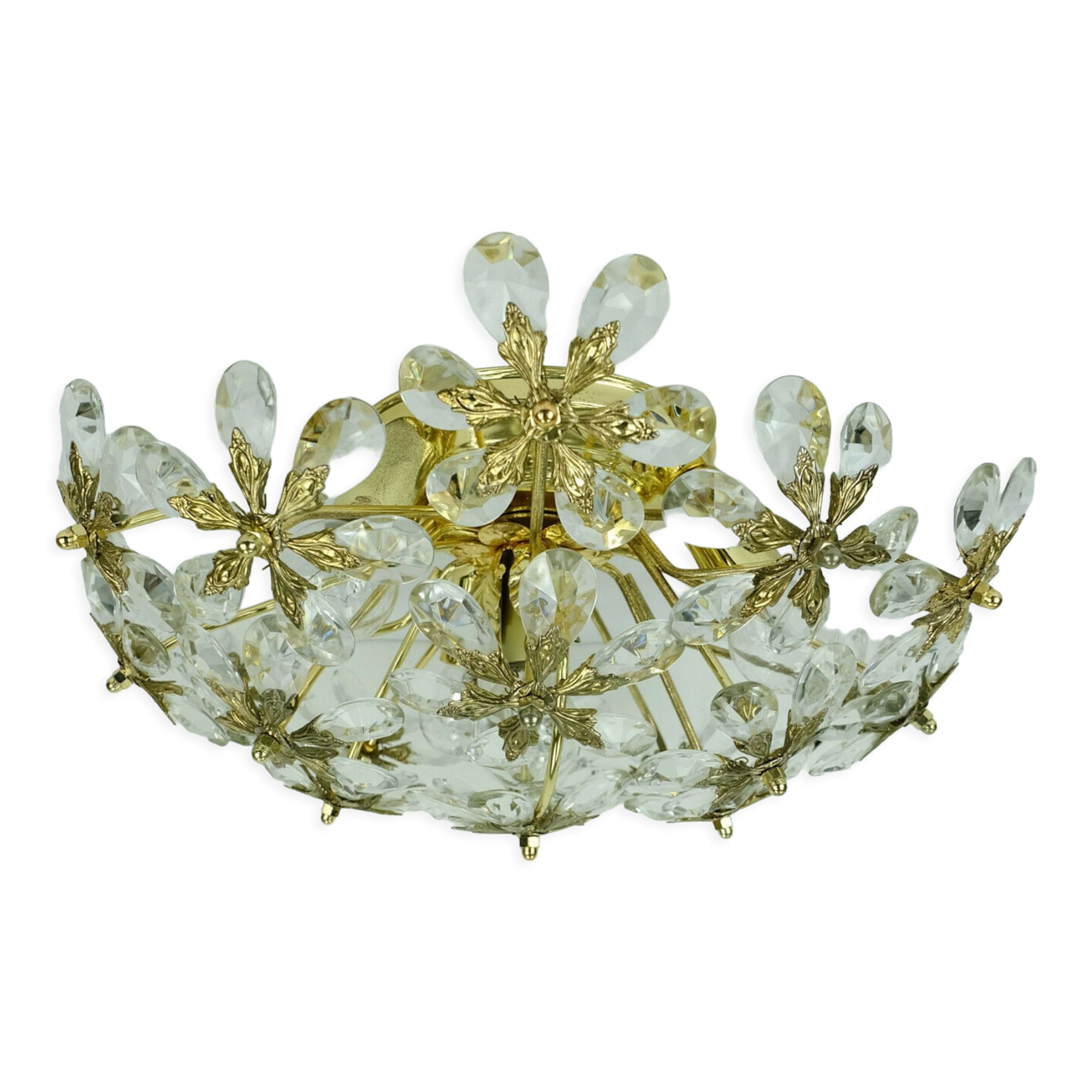Palwa ceiling fixture glass blossom light 1970s