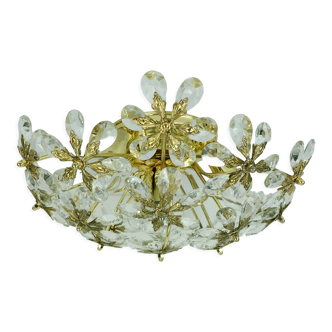 Palwa ceiling fixture glass blossom light 1970s