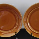 St Amand caramel glazed ceramic dessert plates