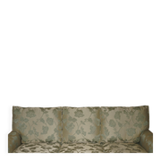Pair of Howard & Son's style sofas in floral patterned silk blend.