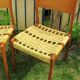 Three Scandinavian chairs - seated in braided rope
