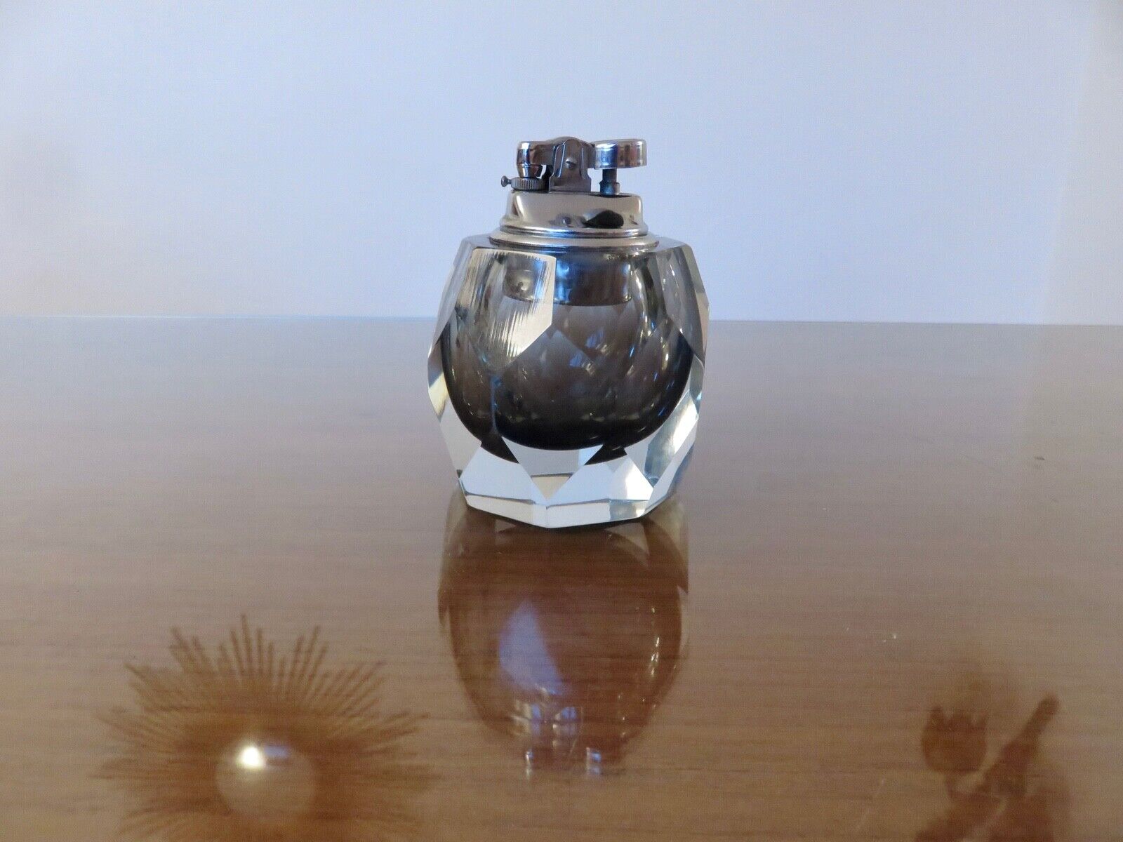 Cendrier et briquet de table en verre de Murano 1970