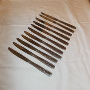 Lot of 11 stainless steel knives France