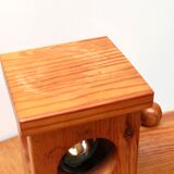 Lampe veilleuse train en bois de pin années 70