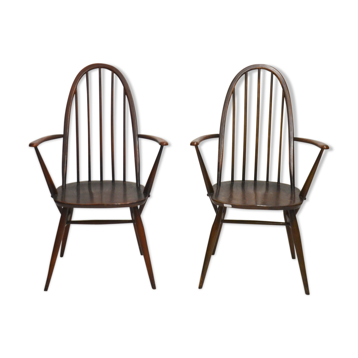 Pair of Ercol chairs with armrests