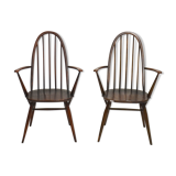 Pair of Ercol chairs with armrests
