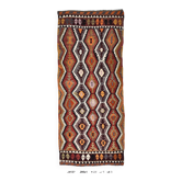 4x10 Red Green Tribal Kilim Rug 130x295Cm