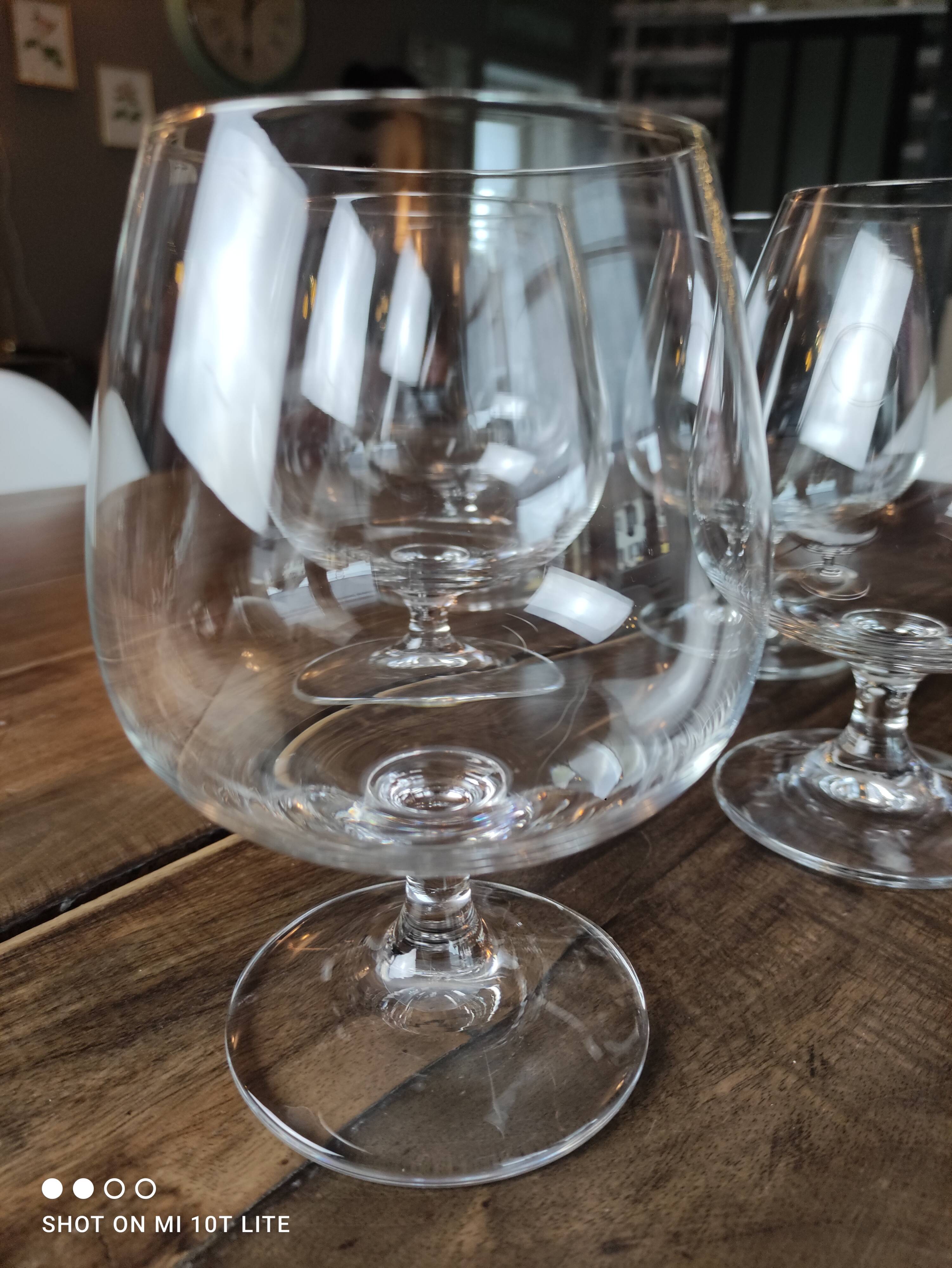 Set of 6 XXL crystal tasting wine glasses