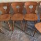 Lot de 6 chaises brutalistes vintage 1960-1980