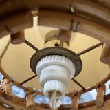 Rattan and bamboo lamp by Louis Sognot 1960