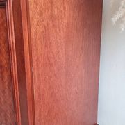 Rattan and wood sideboard from the 1970s.