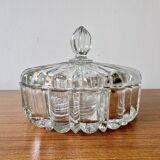 Vintage Glass Trinket Bowl with Lid