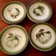 Set of 12 digoin sarreguemine fruit dessert plates
